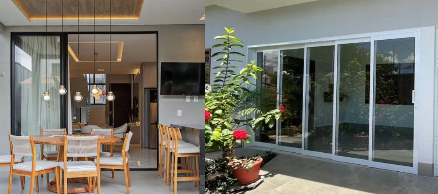 Projeto de portas de vidro sob medida